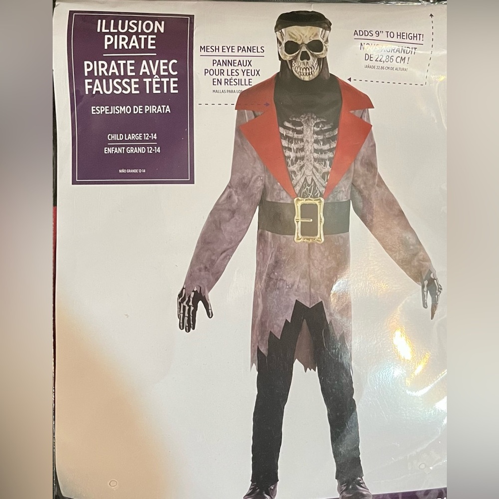 Illusion Pirate Costume Child Size Large (12-14)
Brand new